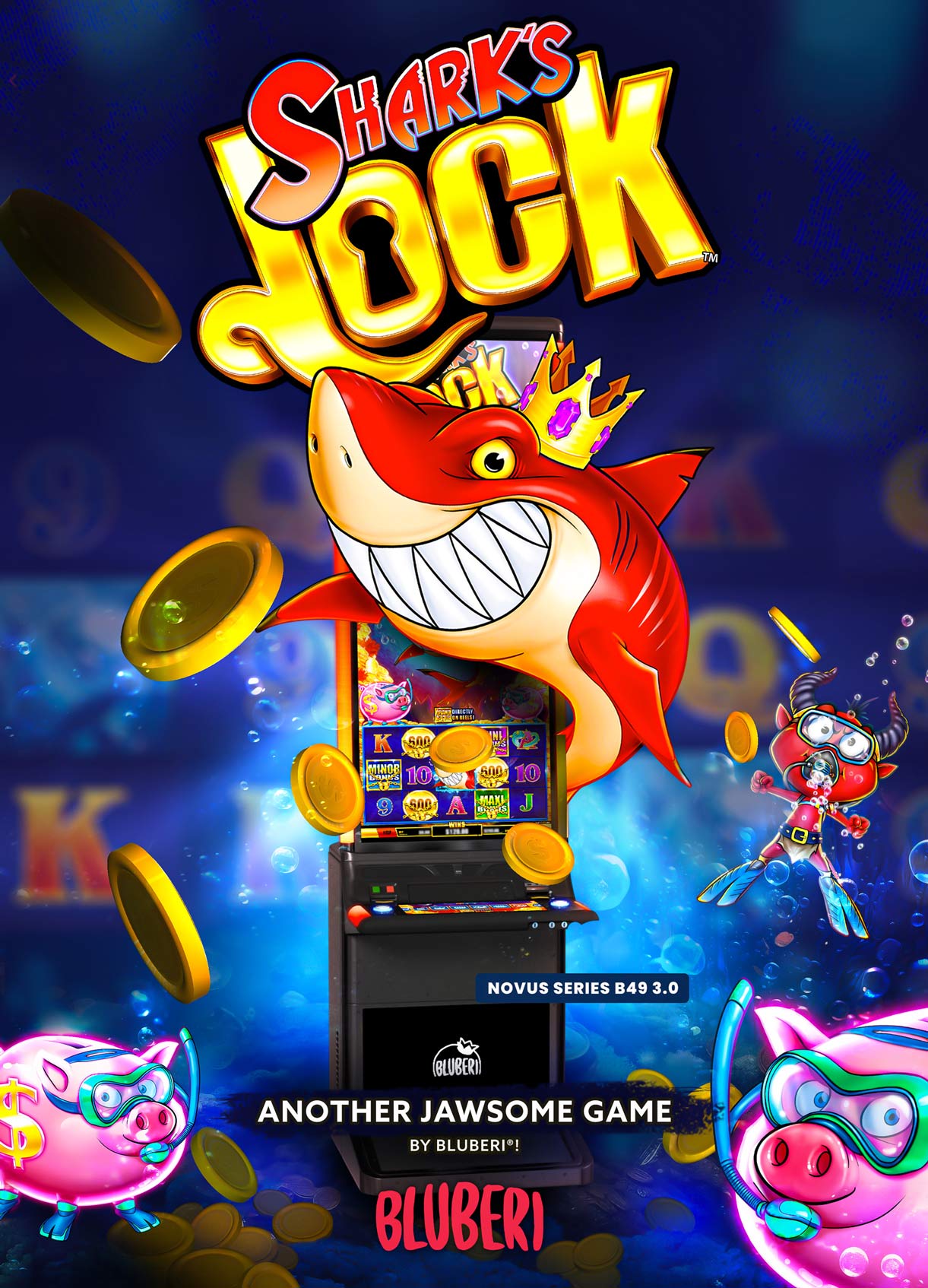 Ad Design for Shark Lock Casino Slot Game